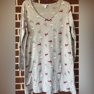 Charter club xs Christmas reindeer nightgown pjs